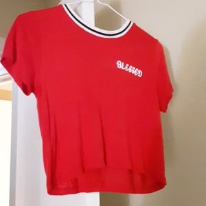 Red crop top